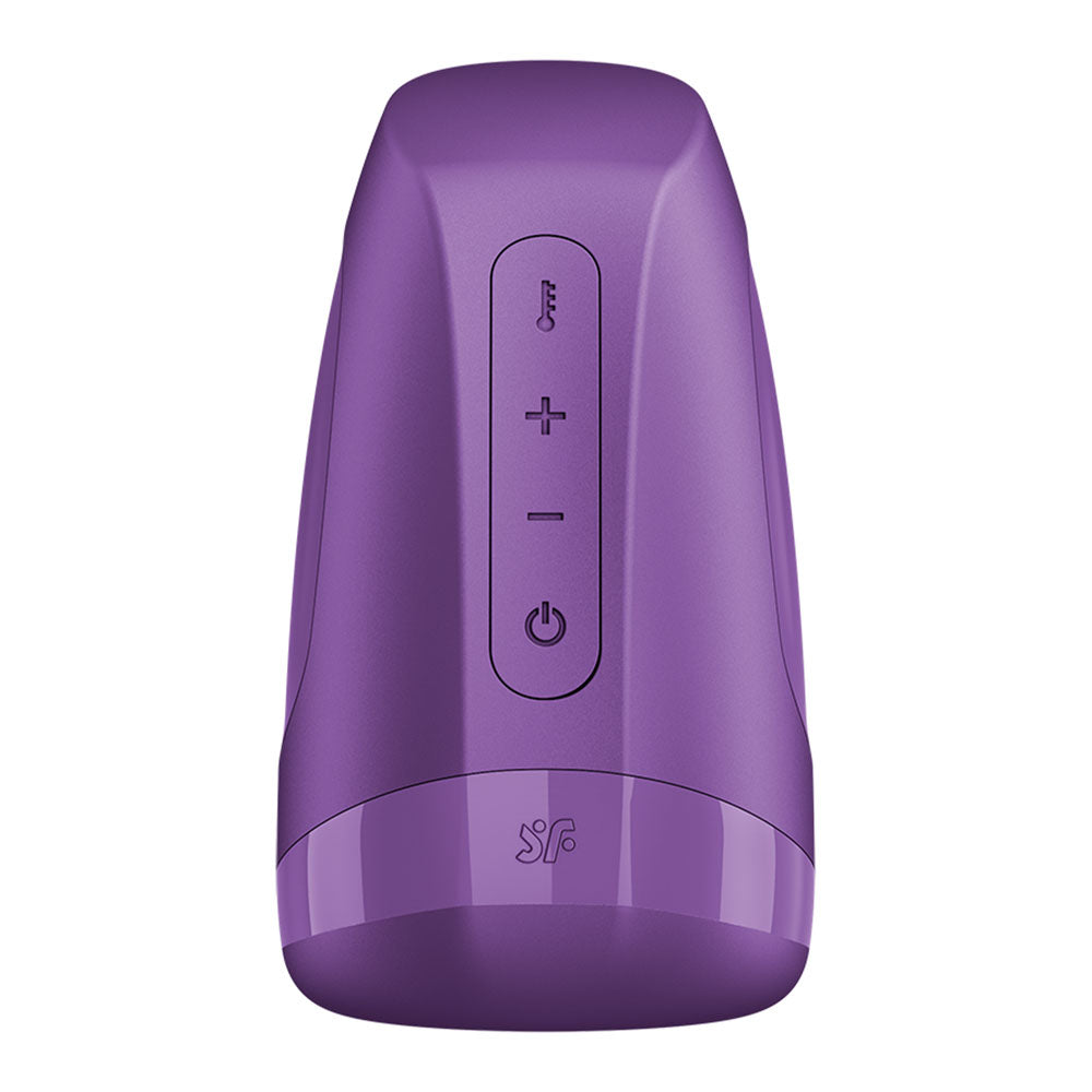Satisfyer Men Heat Vibration Battery Series Purple Heating And Vibrating Masturbator