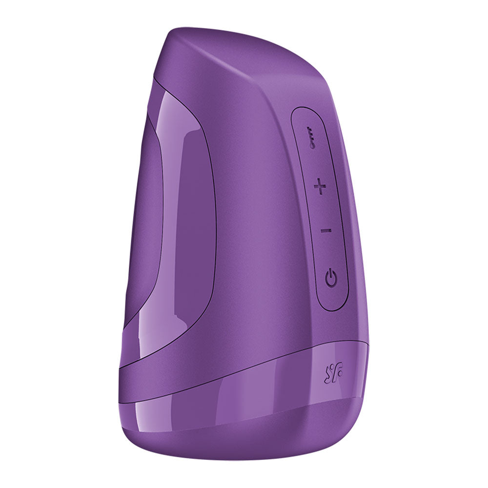 Satisfyer Men Heat Vibration Battery Series Purple Heating And Vibrating Masturbator