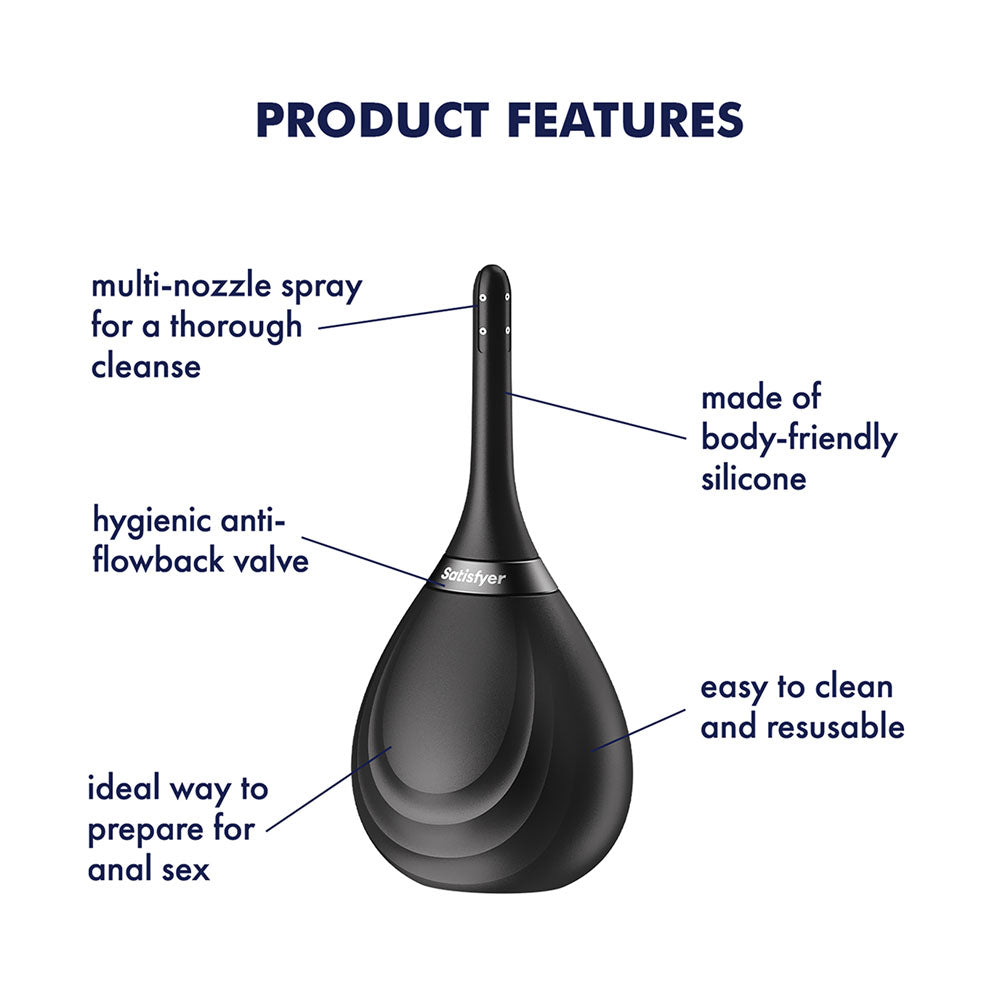 Satisfyer Clean & Play Black Unisex Douche