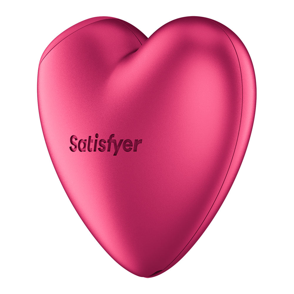 Satisfyer Cutie Heart Battery Operated Pink Air Pulsation Stimulator With Vibration
