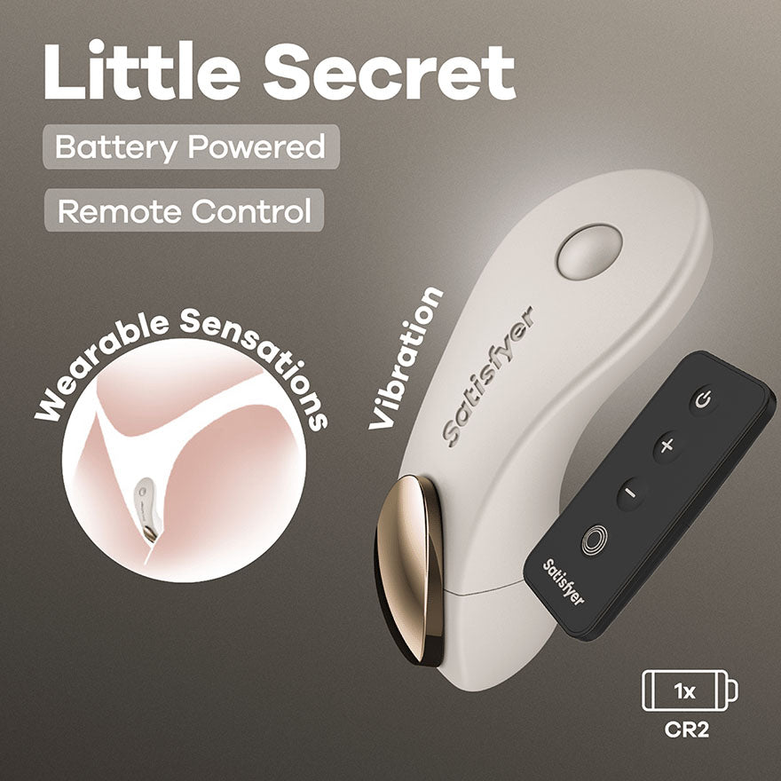 Satisfyer Little Secret Battery Series Beige Panty Vibrator With Remote