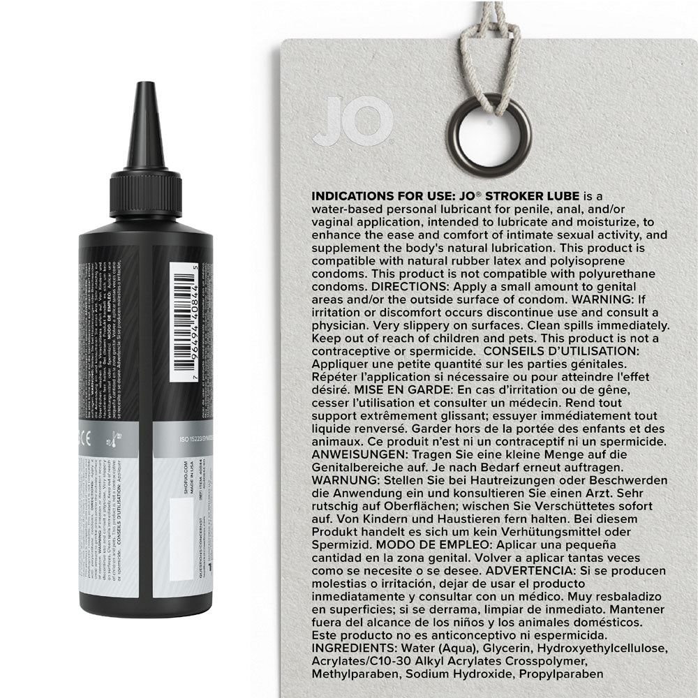 Jo Stroker Lube 240ml Water Based Stroker Lubricant 240 Ml Bottle