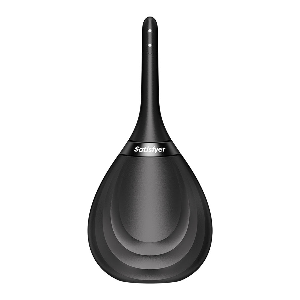 Satisfyer Clean & Play 2 In 1 Black Unisex Douche With 2 Nozzles