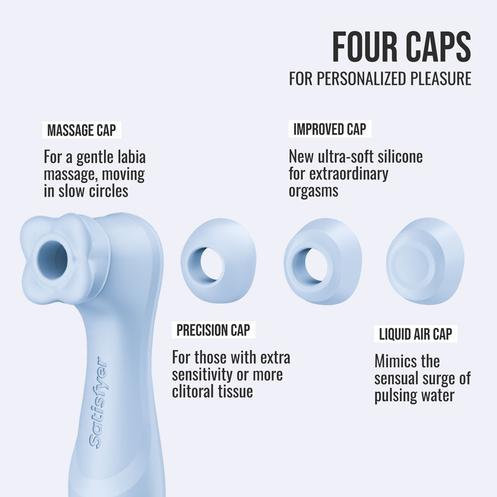 Satisfyer Pro 2 Generation 4 Serene Blue Blue Touch Free Usb C Rechargeable Clitoral Stimulator With App Control
