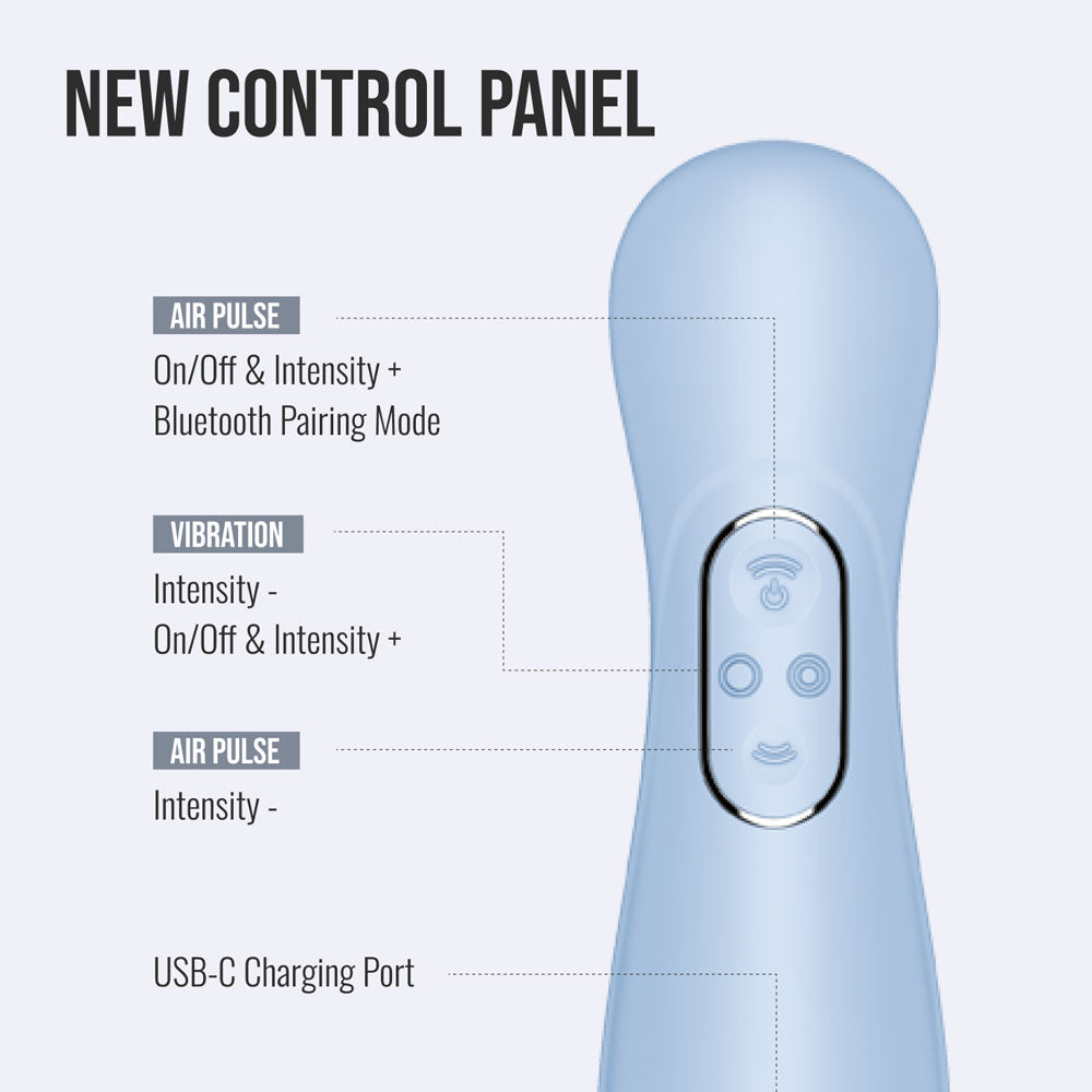 Satisfyer Pro 2 Generation 4 Serene Blue Blue Touch Free Usb C Rechargeable Clitoral Stimulator With App Control