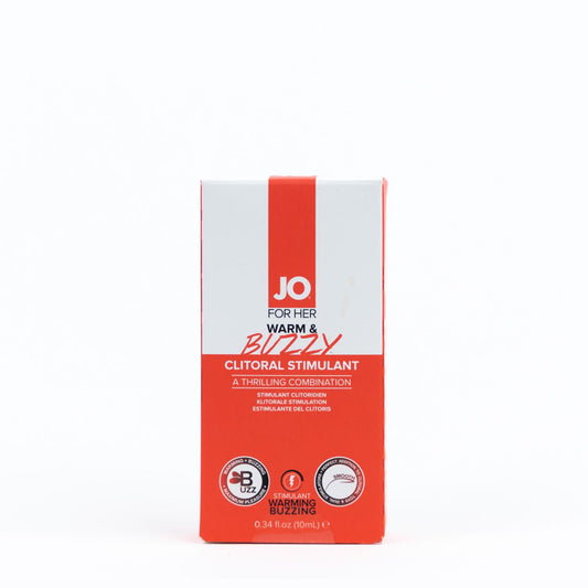 Jo Warm & Buzzy Clitoral Stimulant 10 M L Warming Clitoral Stimulation Gel 10 Ml Tube