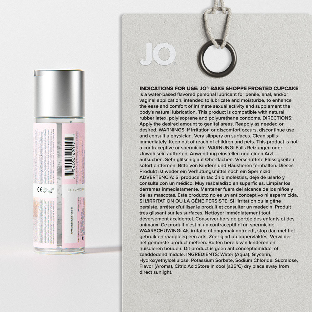 Jo Bake Shoppe Frosted Cupcake Frosted Cupcake Flavoured Water Based Lubricant 60 Ml Bottle