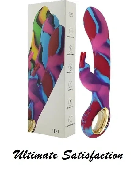 COLOURFUL CAMO DINI VIBRATOR BLUE
