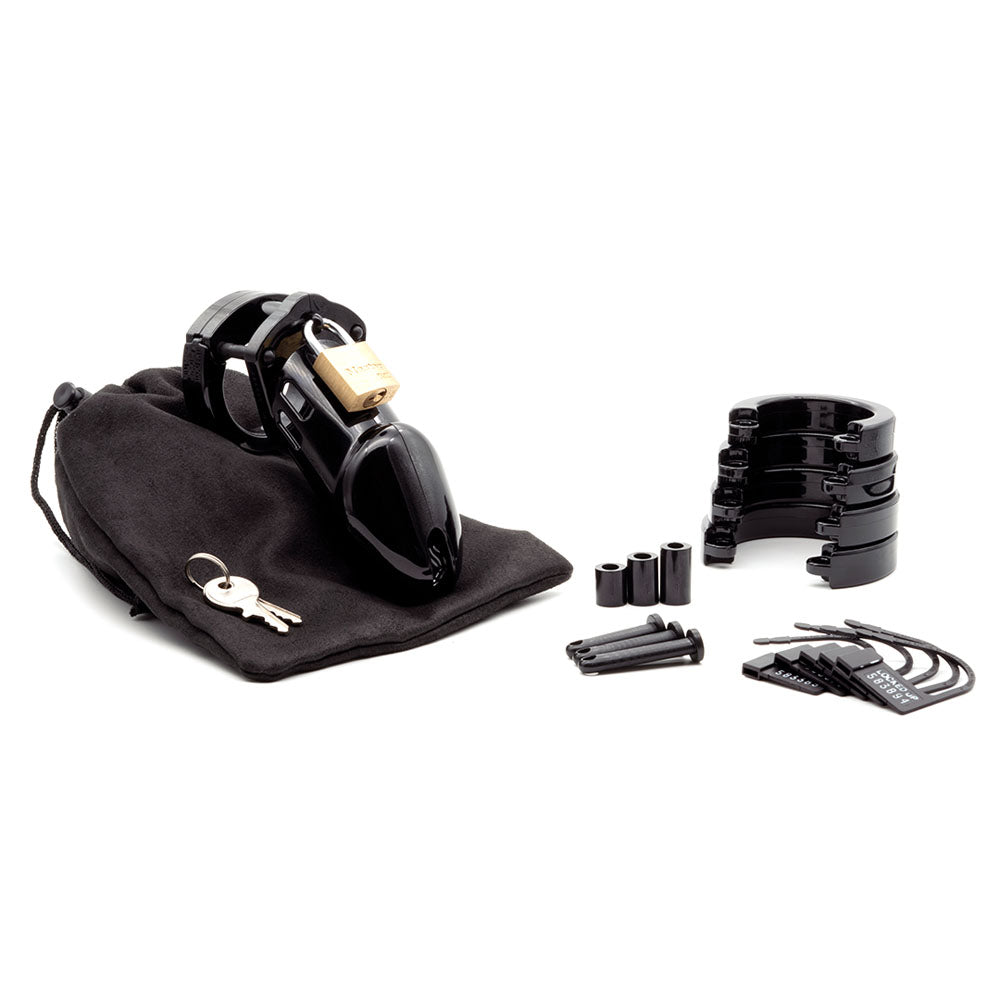 Cb 6000 Chastity Cock Cage Kit Black Black 3.25 Inch Cock Cage Kit