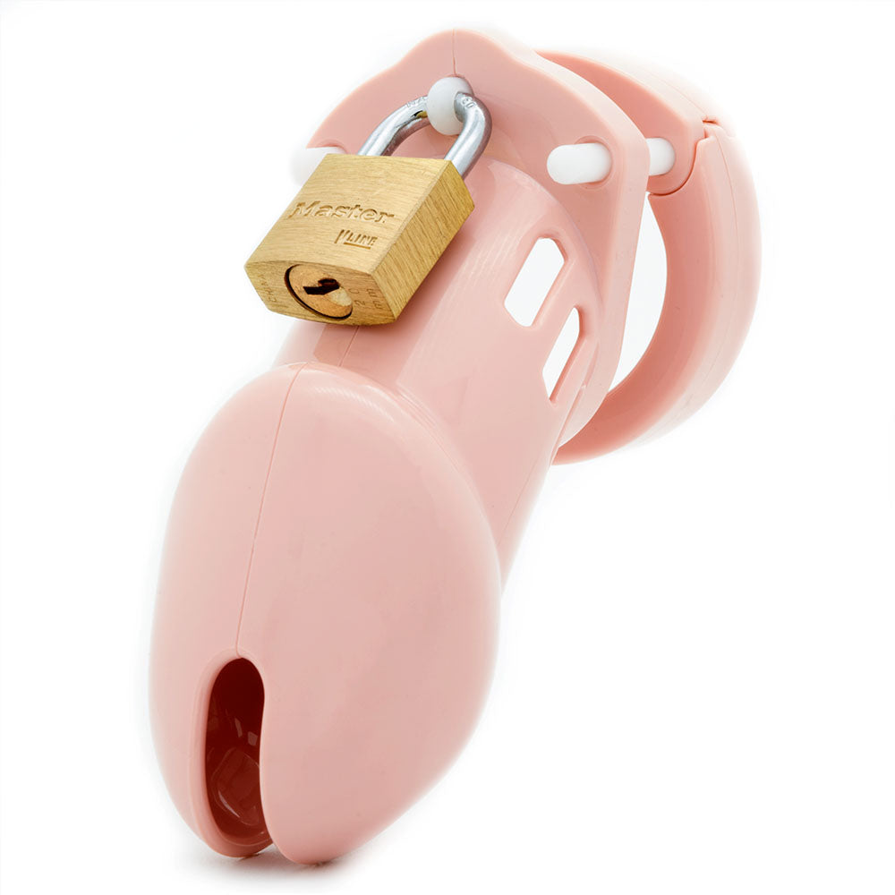 Cb 6000 Chastity Cock Cage Kit Pink Pink 3.25 Inch Cock Cage Kit