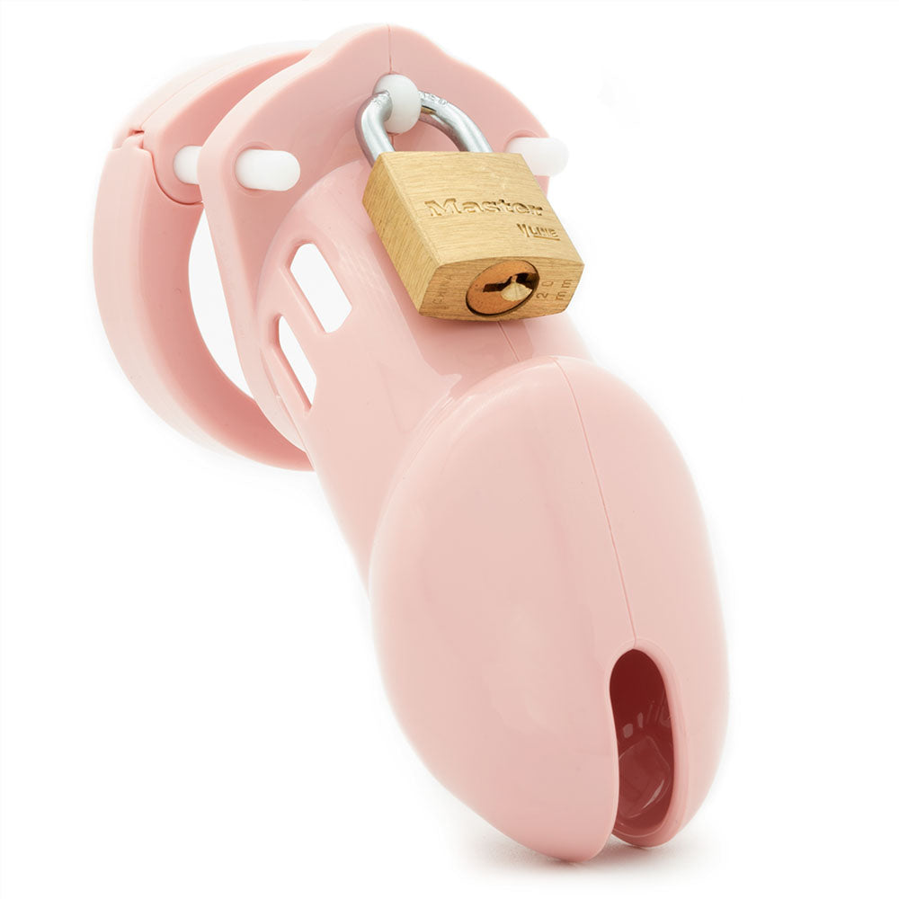 Cb 6000 Chastity Cock Cage Kit Pink Pink 3.25 Inch Cock Cage Kit