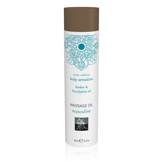 Shiatsu Massage Oil Masculine Amber & Eucalyptus Oil Scented 100 Ml
