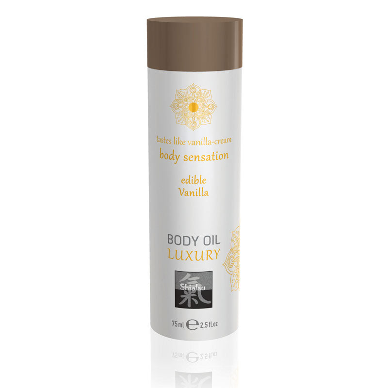 Shiatsu Edible Body Oil Luxury Vanilla Flavoured 75 Ml