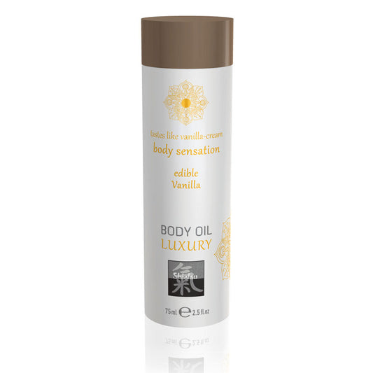 Shiatsu Edible Body Oil Luxury Vanilla Flavoured 75 Ml