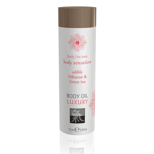 Shiatsu Edible Body Oil Luxury Hibiscus & Green Tea Flavoured 75 Ml