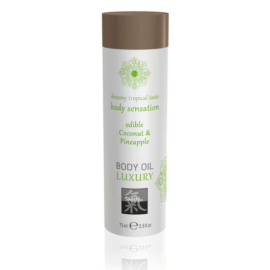 Shiatsu Edible Body Oil Luxury Coconut & Pineapple Flavoured 75 Ml