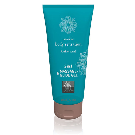 Shiatsu 2in1 Massage & Glide Gel Amber Scented 200 Ml