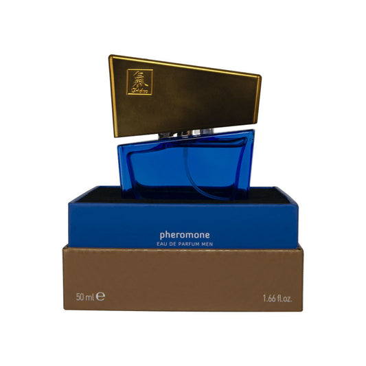 Shiatsu Pheromone Eau De Parfum Men Dark Blue Pheromone Fragrance For Men 50 Ml