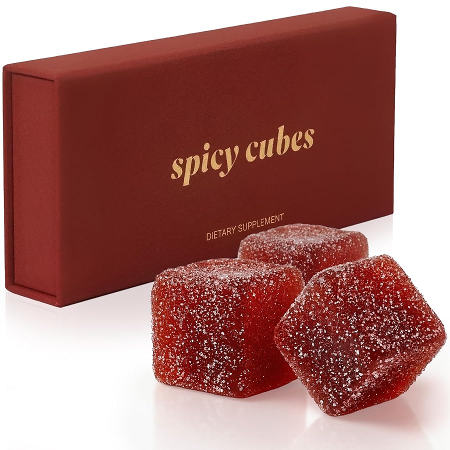 Spicy Cubes Intimacy Gummies, for Women & Men, 1 Pack Plant-Based;