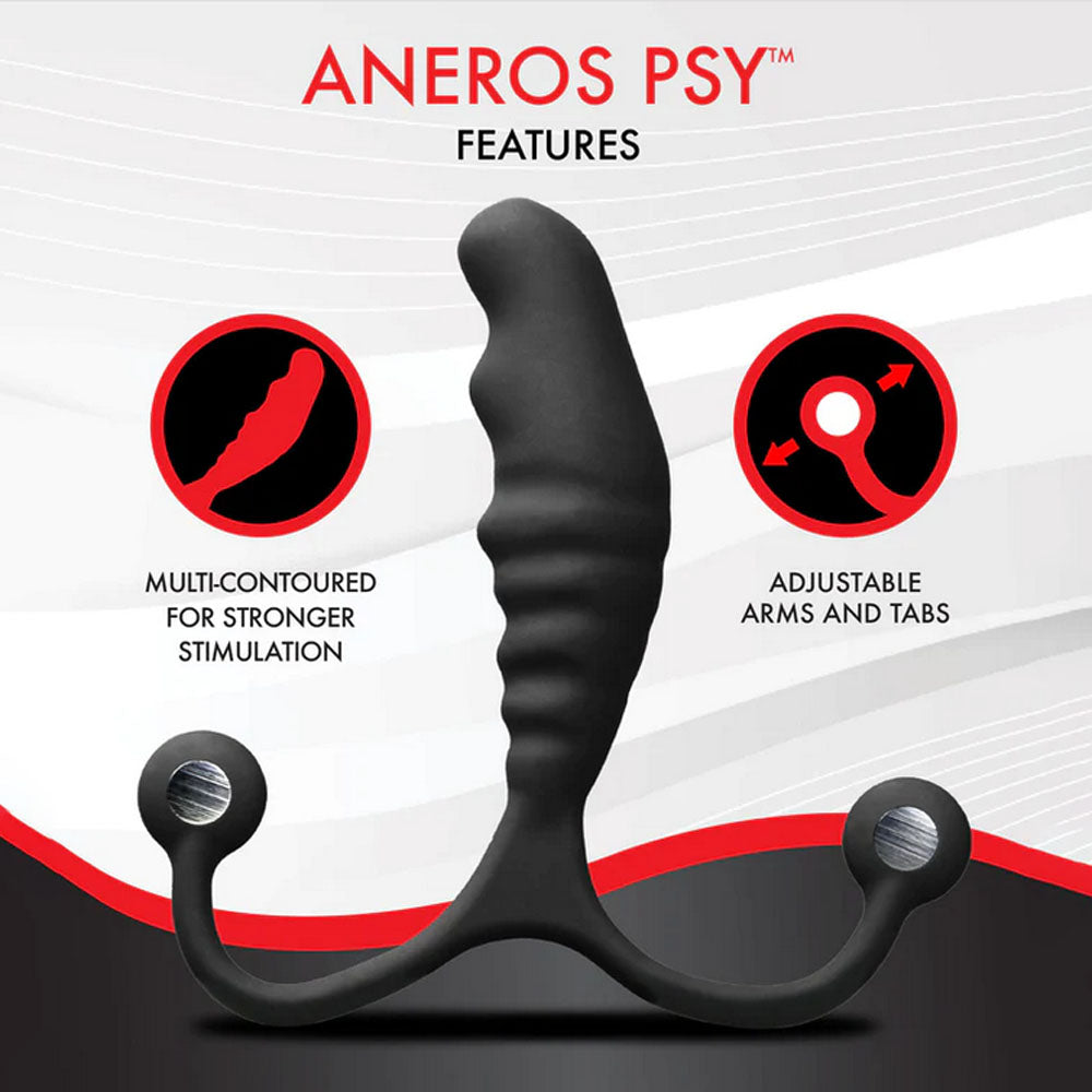 Aneros Psy Black Prostate Massager With Flexible Arms