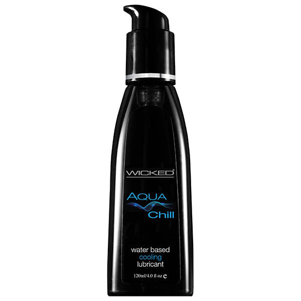 Wicked Aqua Chill Cooling Water Based Lubricant 120 Ml (4 Oz) Bottle