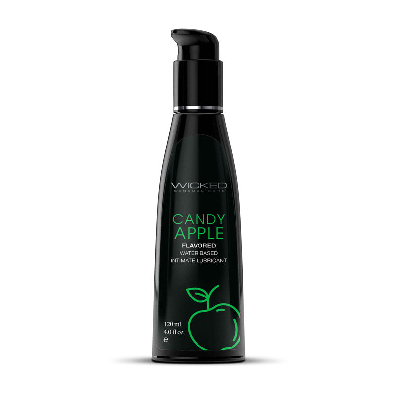 Wicked Aqua Candy Apple Candy Apple Flavoured Water Based Lubricant 120 Ml (4 Oz) Bottle
