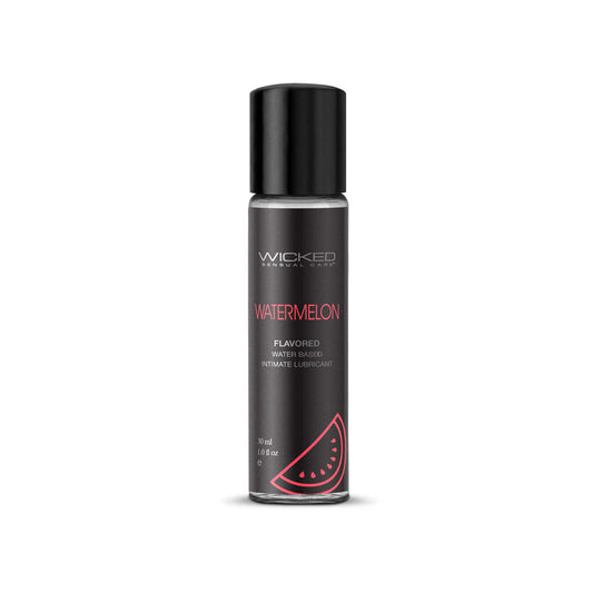 Wicked Aqua Watermelon Watermelon Flavoured Water Based Lubricant 30 Ml (1 Oz) Bottle