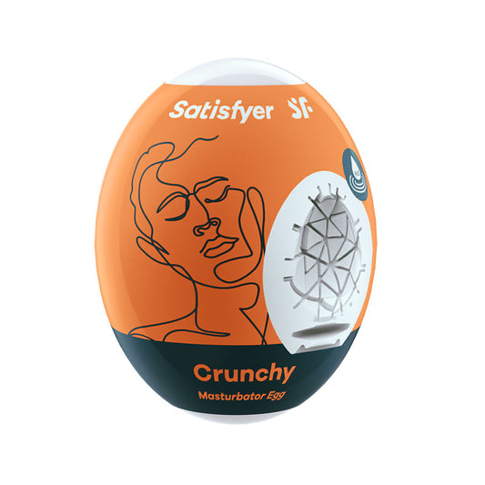 Satisfyer Masturbator Egg Crunchy White Stroker Sleeve