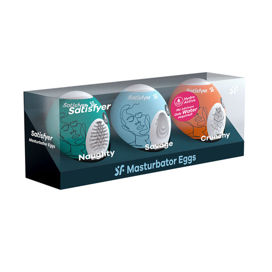 Satisfyer Masturbator Eggs Mixed 3 Pack #2 Set Of 3 Stroker Sleeves