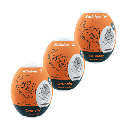 Satisfyer Masturbator Eggs Crunchy 3 Pack Set Of 3 Stroker Sleeves