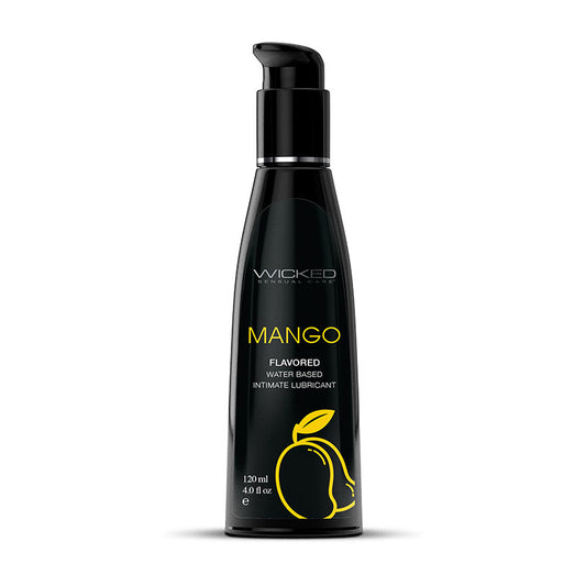 Wicked Aqua Mango Mango Flavoured Water Based Lubricant 120 Ml (4 Oz) Bottle