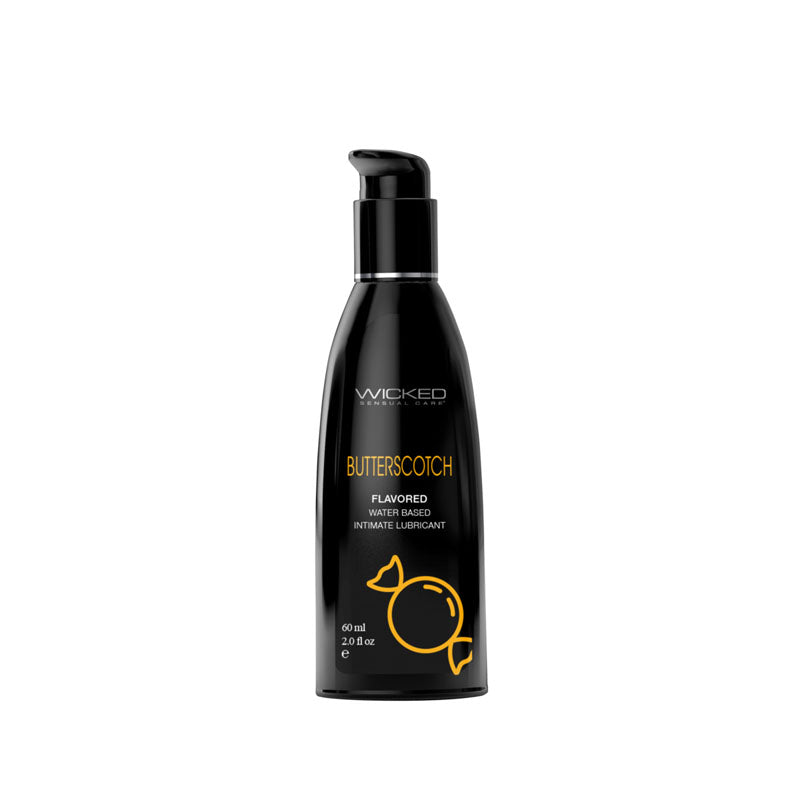 Wicked Aqua Butterscotch Butterscotch Flavoured Water Based Lubricant 60 Ml (2 Oz) Bottle