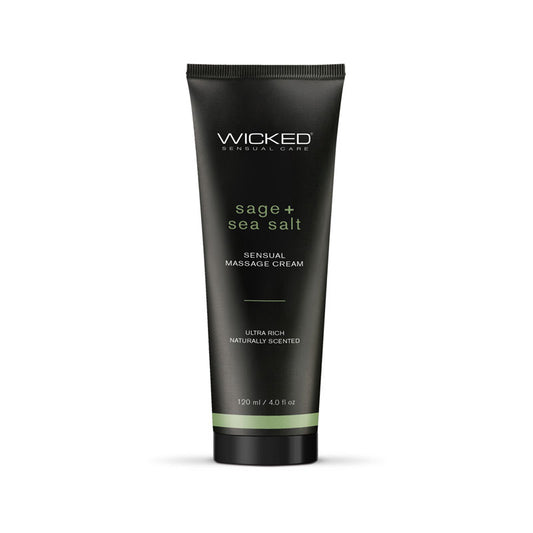 Wicked Sage + Sea Salt Sensual Massage Cream Scented Massage Cream 120 Ml Tube