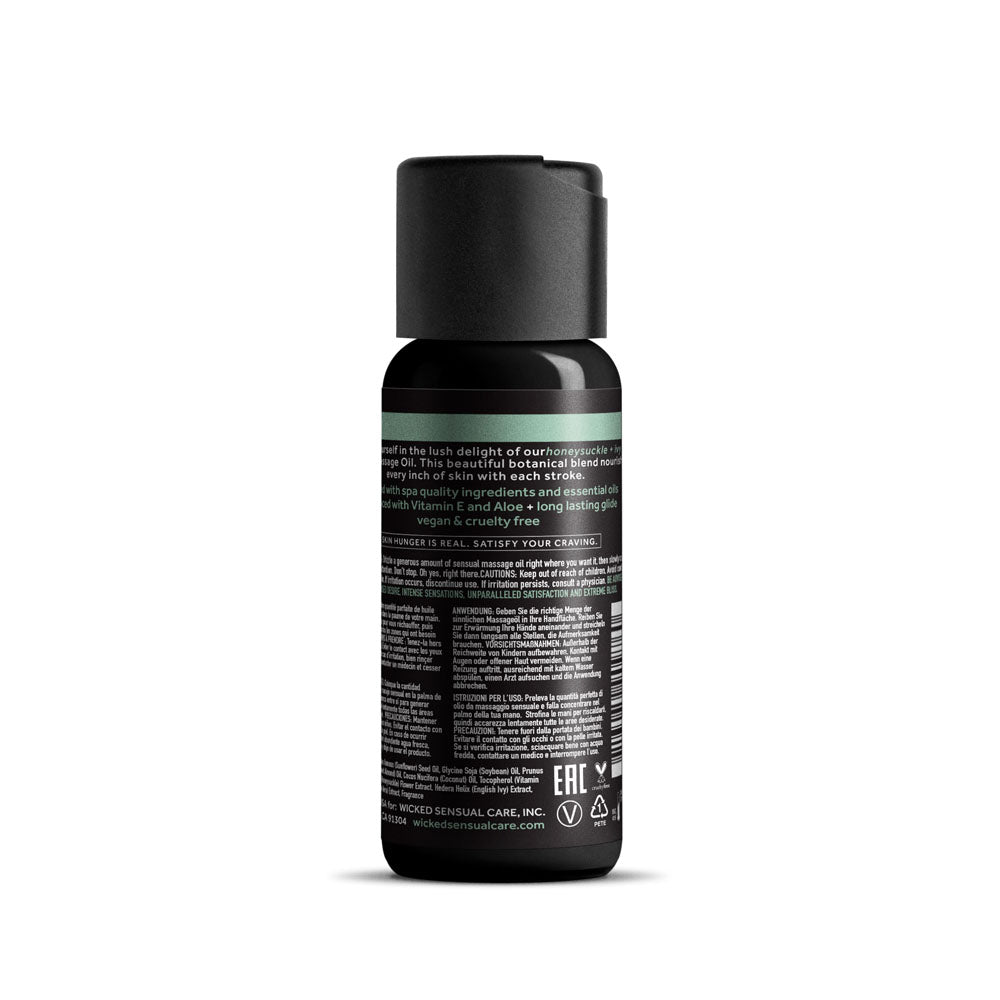 Wicked Sensual Massage Oil Honeysuckle + Ivy Honeysuckle And Ivy Scented Massage Oil 120 Ml Tube