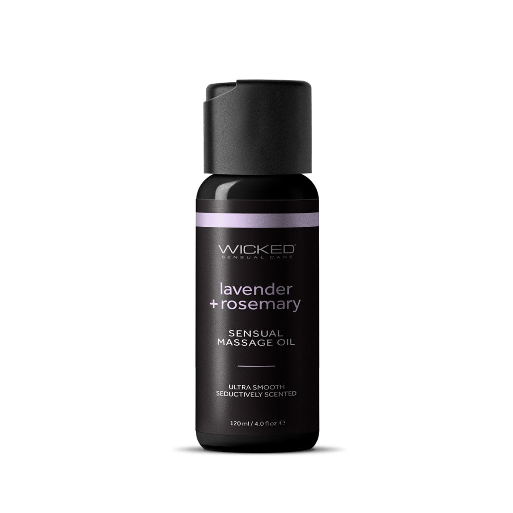 Wicked Sensual Massage Oil Lavender + Rosemary Lavender And Rosemary Scented Massage Oil 120 Ml Tube