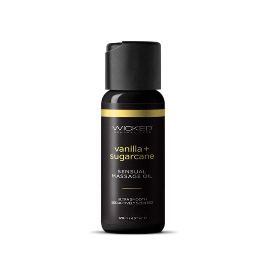 Wicked Sensual Massage Oil Vanilla + Sugarcane Vanilla And Sugarcane Scented Massage Oil 120 Ml Tube