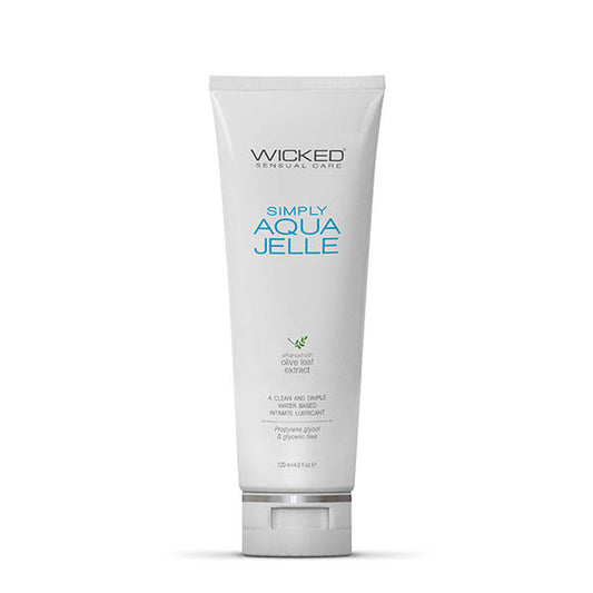 Wicked Simply Aqua Jelle Water Based Anal Lubricant 120 Ml (4 Oz) Bottle