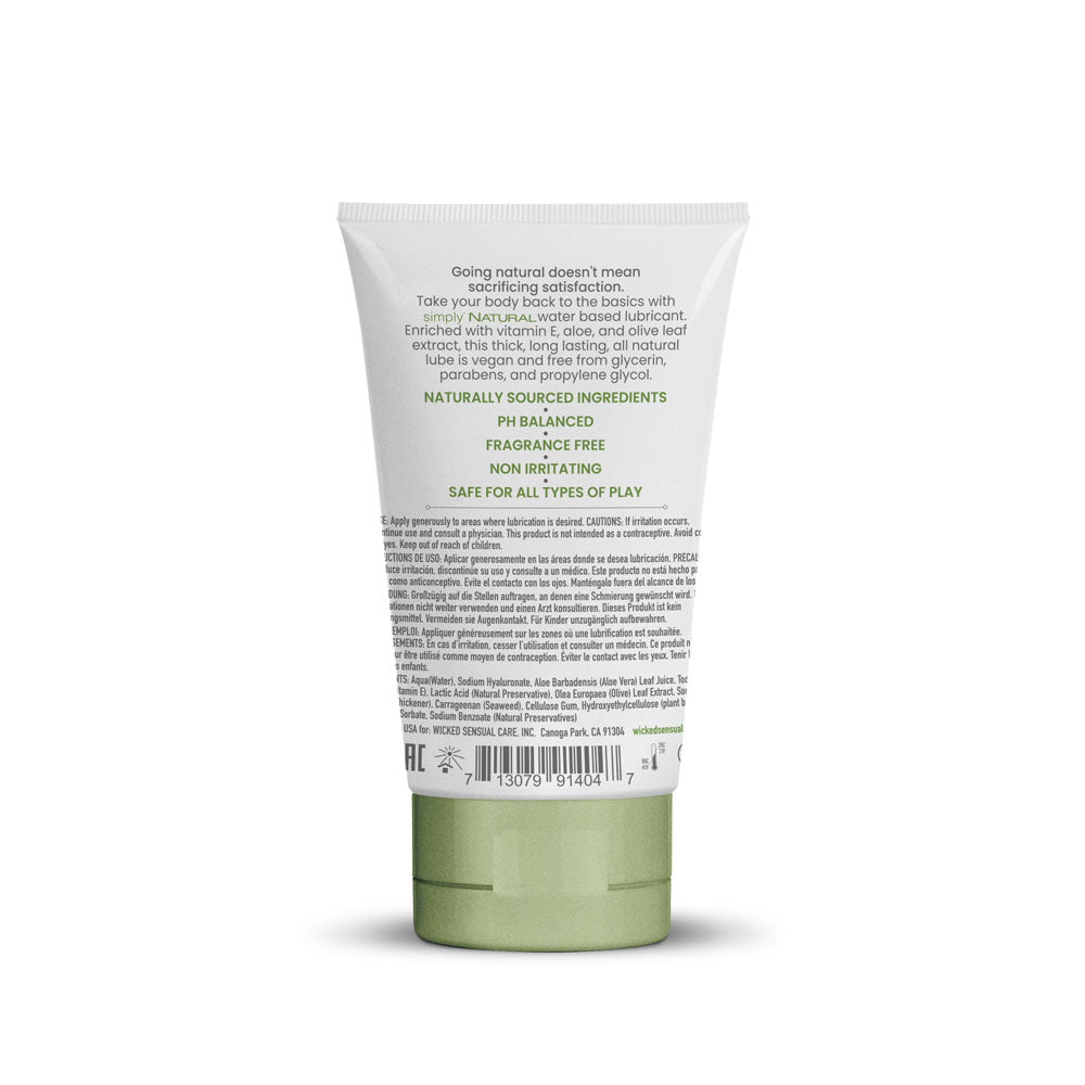 Wicked Simply Natural Water Based Lubricant 120 Ml (4 Oz) Bottle