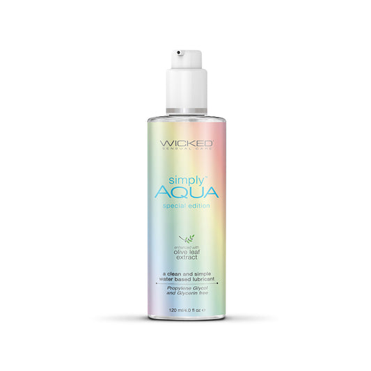 Wicked Simply Aqua Pride Water Based Lubricant 120 Ml (4 Oz) Bottle