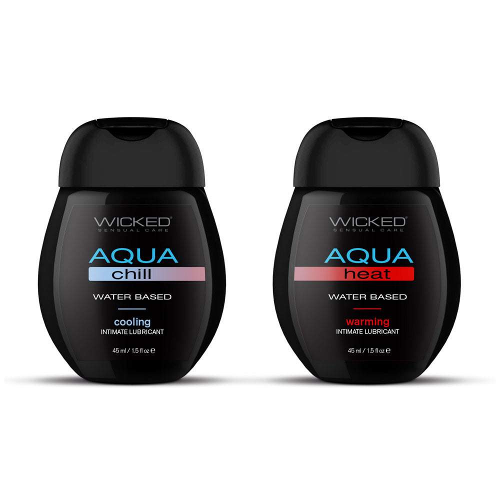 Wicked Sensation Kit Warming & Cooling Water Based Lubricants 2 Pack Of 120 Ml Bottles
