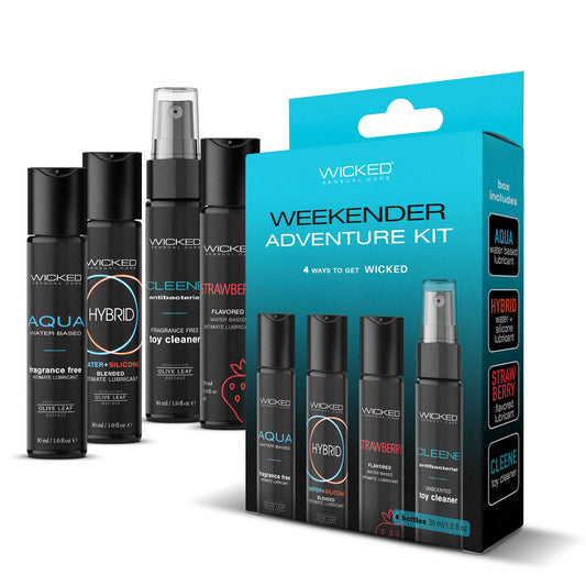 Wicked Weekender Adventure Kit Mixed Lubricants & Cleaner 30 Ml Bottles 4 Pack