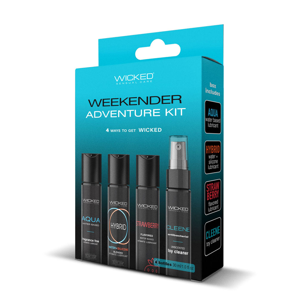 Wicked Weekender Adventure Kit Mixed Lubricants & Cleaner 30 Ml Bottles 4 Pack