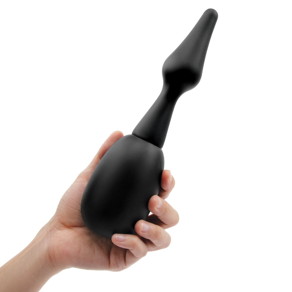 Aqua Clean Silicone 1 Way Valve Douche Set With Butt Plug Nozzle 150 Ml Capacity With Free Travel Douche Included
