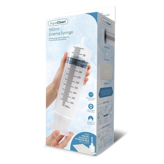 Aqua Clean 550ml Enema Syringe 550 Ml Capacity With Free Travel Douche Included