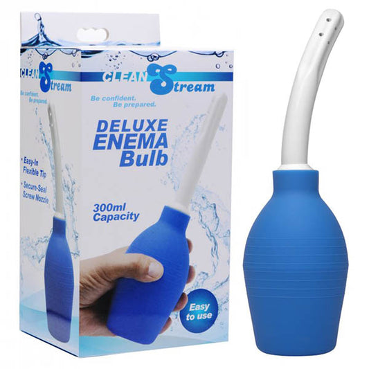 Clean Stream Deluxe Enema Bulb Blue Unisex Douche