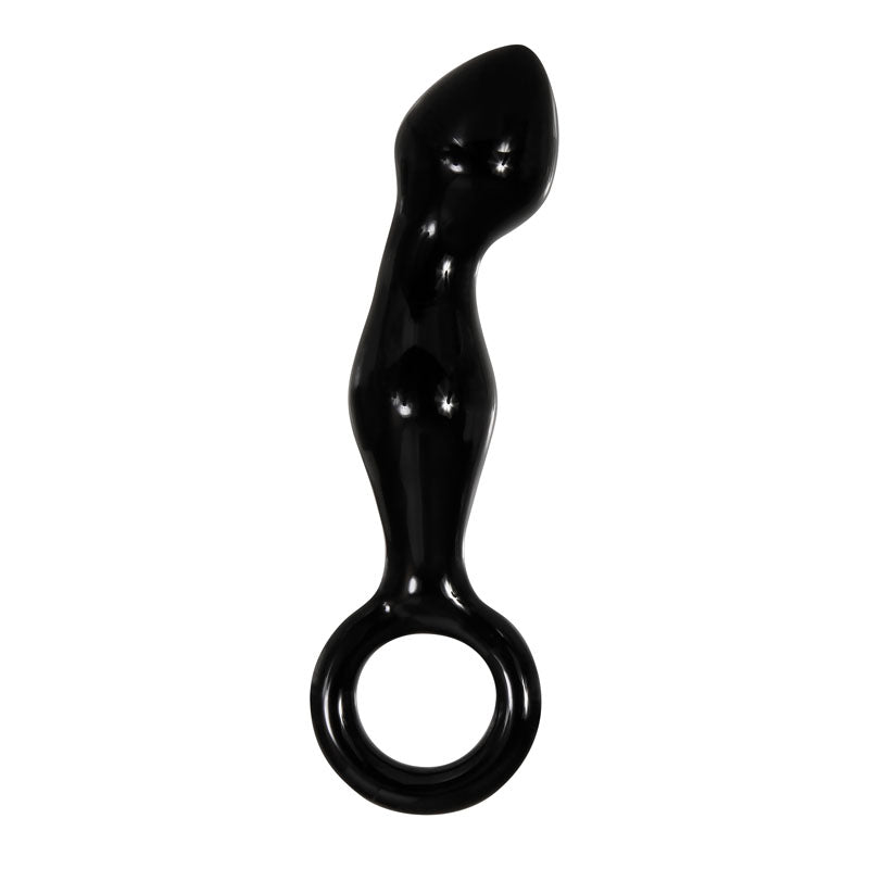 Adam & Eve Adams Glass Prostate Massager Black Glass 16.6 Cm Prostate Massager