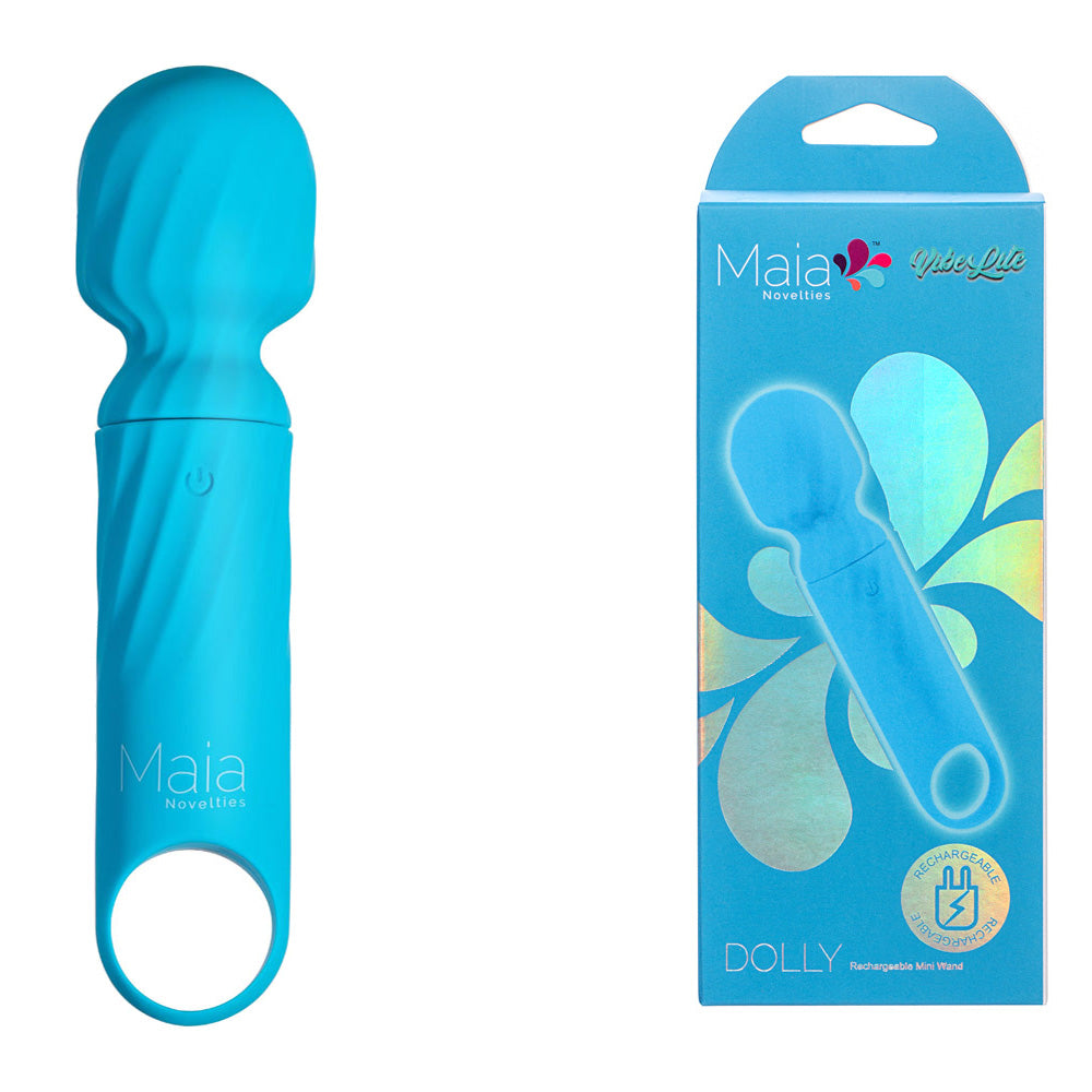 Maia Dolly Blue Blue 12.7 Cm Usb Rechargeable Massage Wand