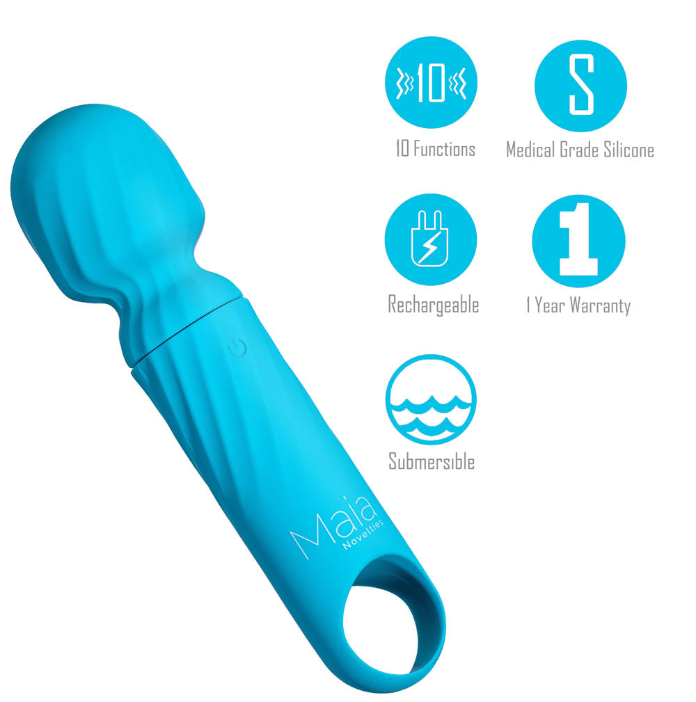 Maia Dolly Blue Blue 12.7 Cm Usb Rechargeable Massage Wand