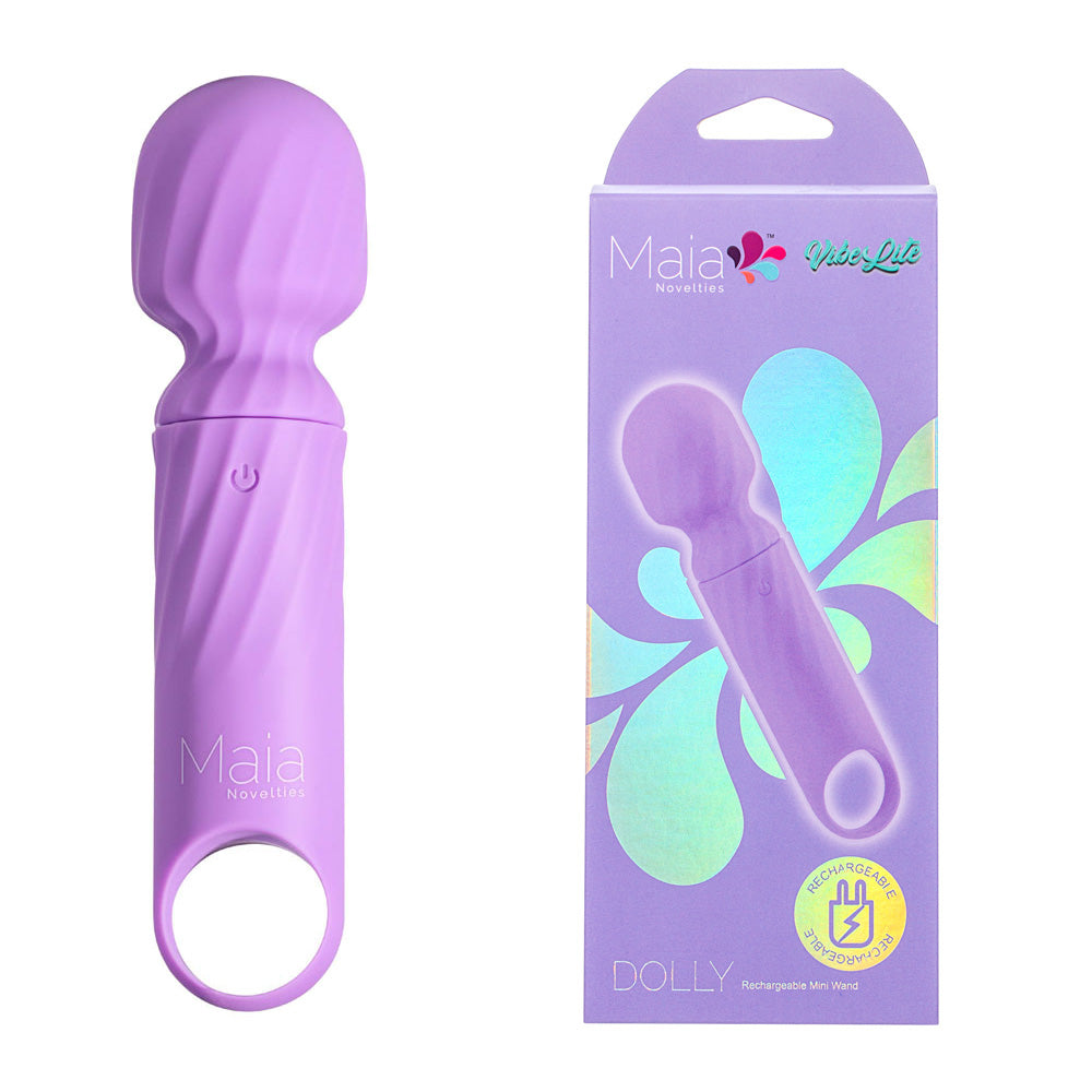 Maia Dolly Purple Purple 12.7 Cm Usb Rechargeable Massage Wand