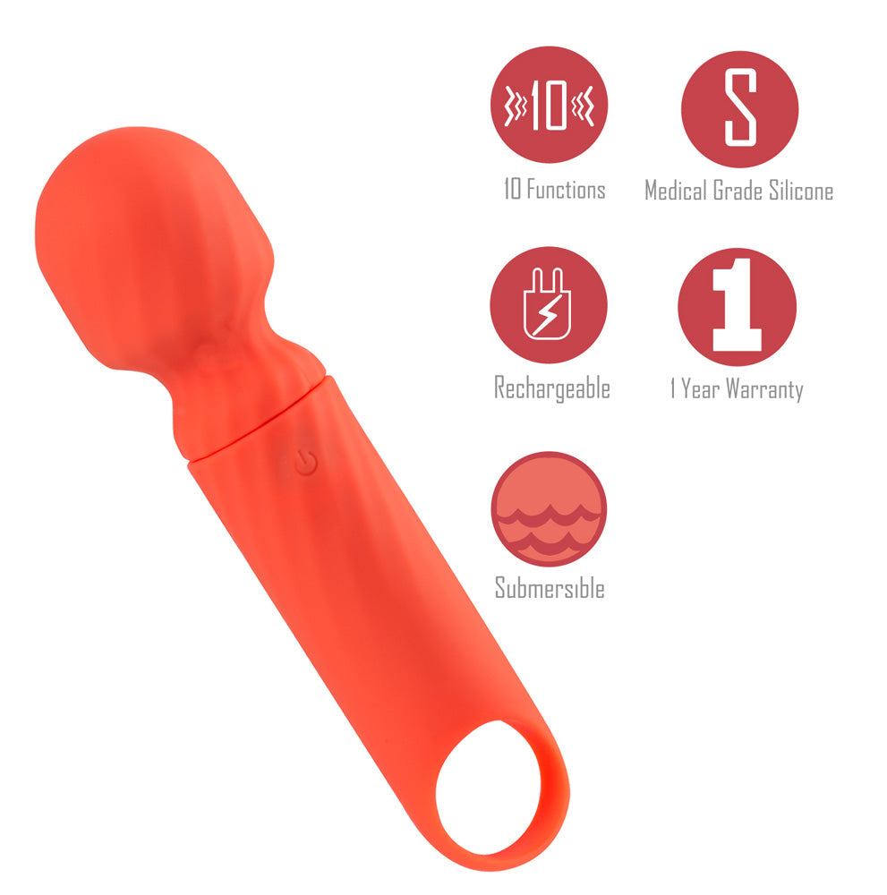 Maia Dolly Orange Orange 12.7 Cm Usb Rechargeable Massage Wand
